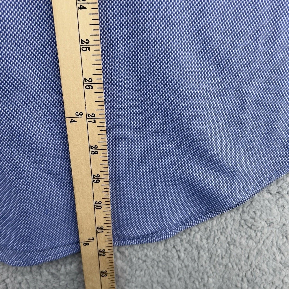 Peter Millar Long Sleeve  Button Down Mens Nanoluxe Easycare Sz Large Blue - Picture 10 of 14